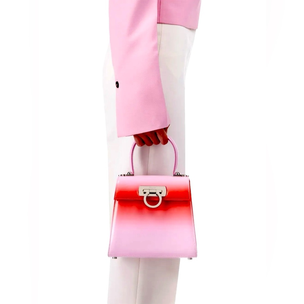 Ferragamo
Iconic Top Handle Pink & Red Hombre Tote Bag